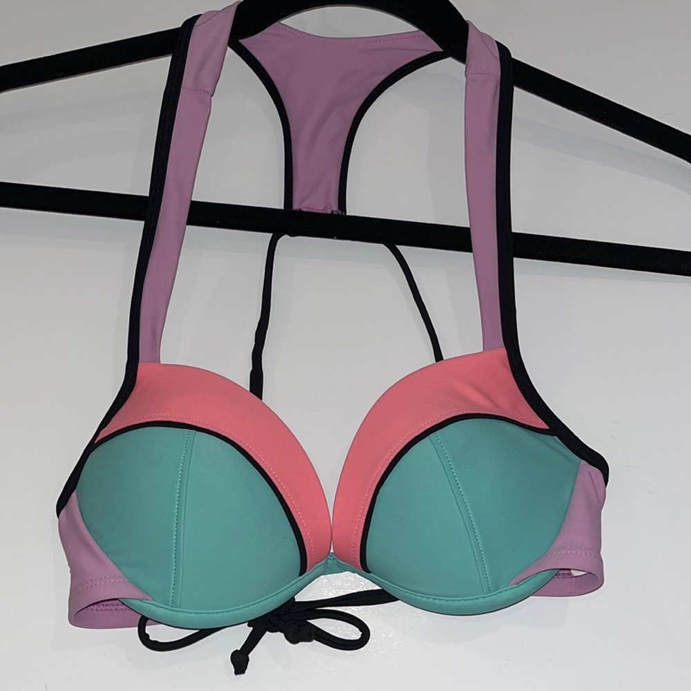 Xhilaration Multicolor Bikini Top; Size XS (fits size small)